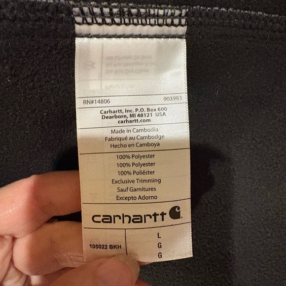 Carhartt RAIN DEFENDER HEAVYWEIGHT HOODED SHIRT Jacket sz L gray men’s - Picture 5 of 7